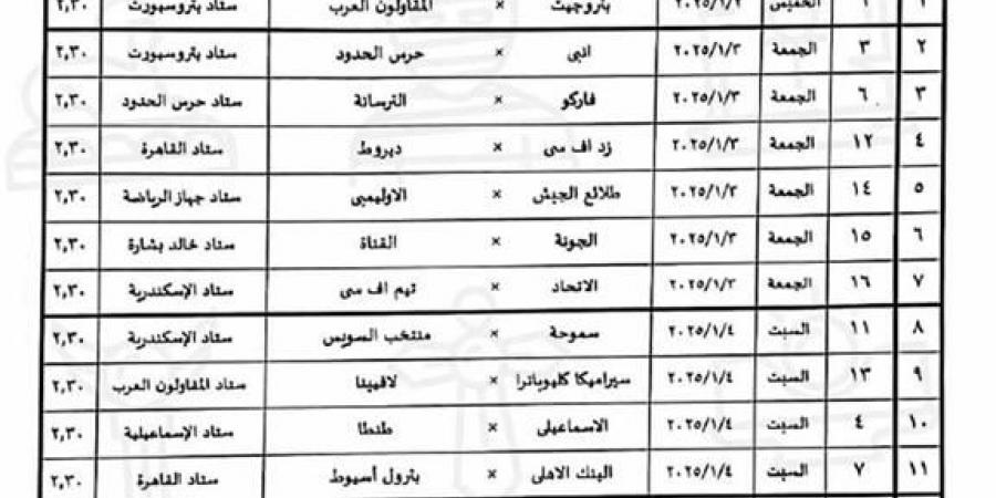 مواعيد مباريات دور الـ32 من كأس مصر 20242025 - كورة نيوز